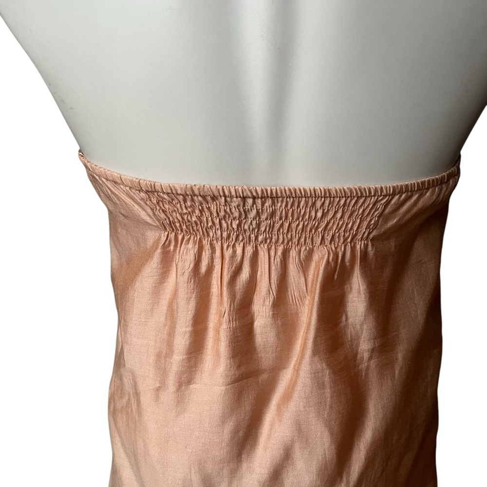 Ann Taylor Peach Floral Halter Top, Sz 2 - Picture 10 of 15